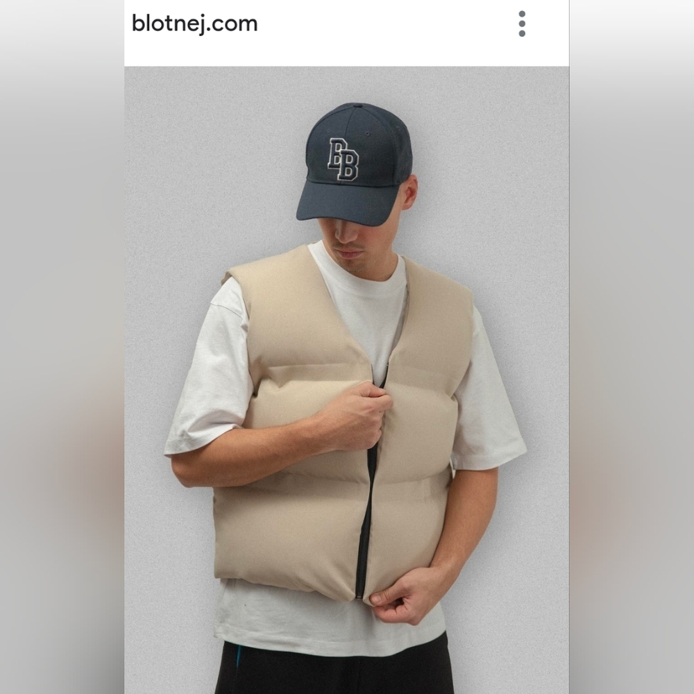 Tan Blotnej Puffer Vest Mens Medium